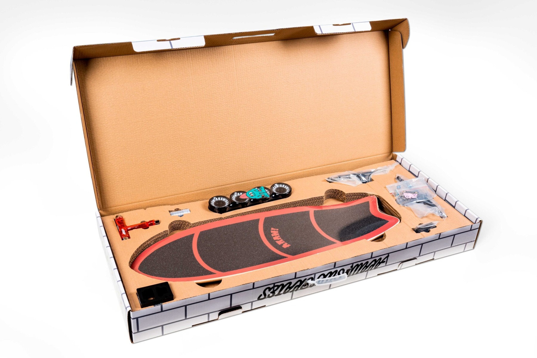 AKAW! - Street Code Brown 9.5" x 30" Complete Surfskate Cruiser Skateboard