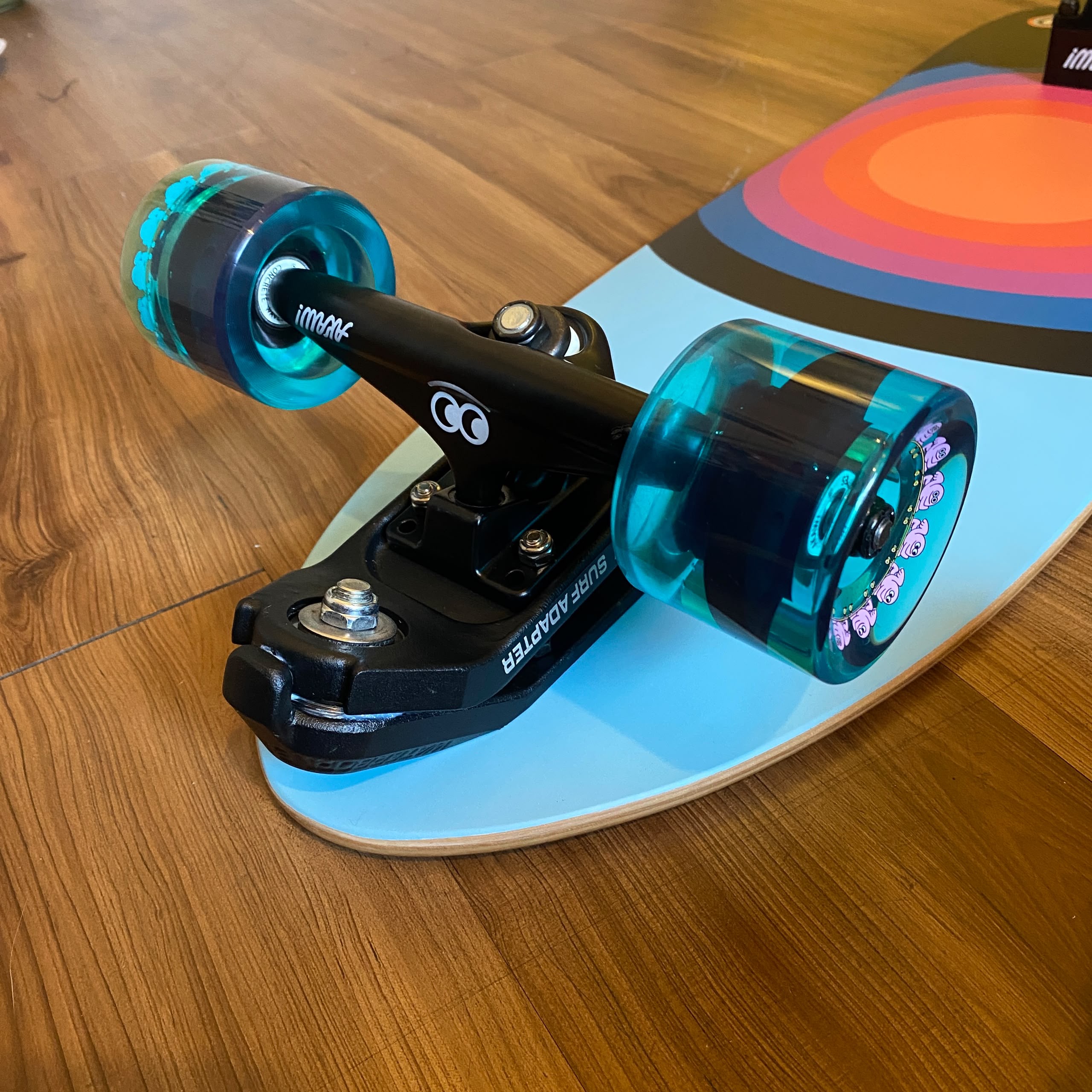 AKAW! - Sunshine 9.5" x 30"  Complete Surfskate Cruiser Skateboard (Waterborne Trucks)