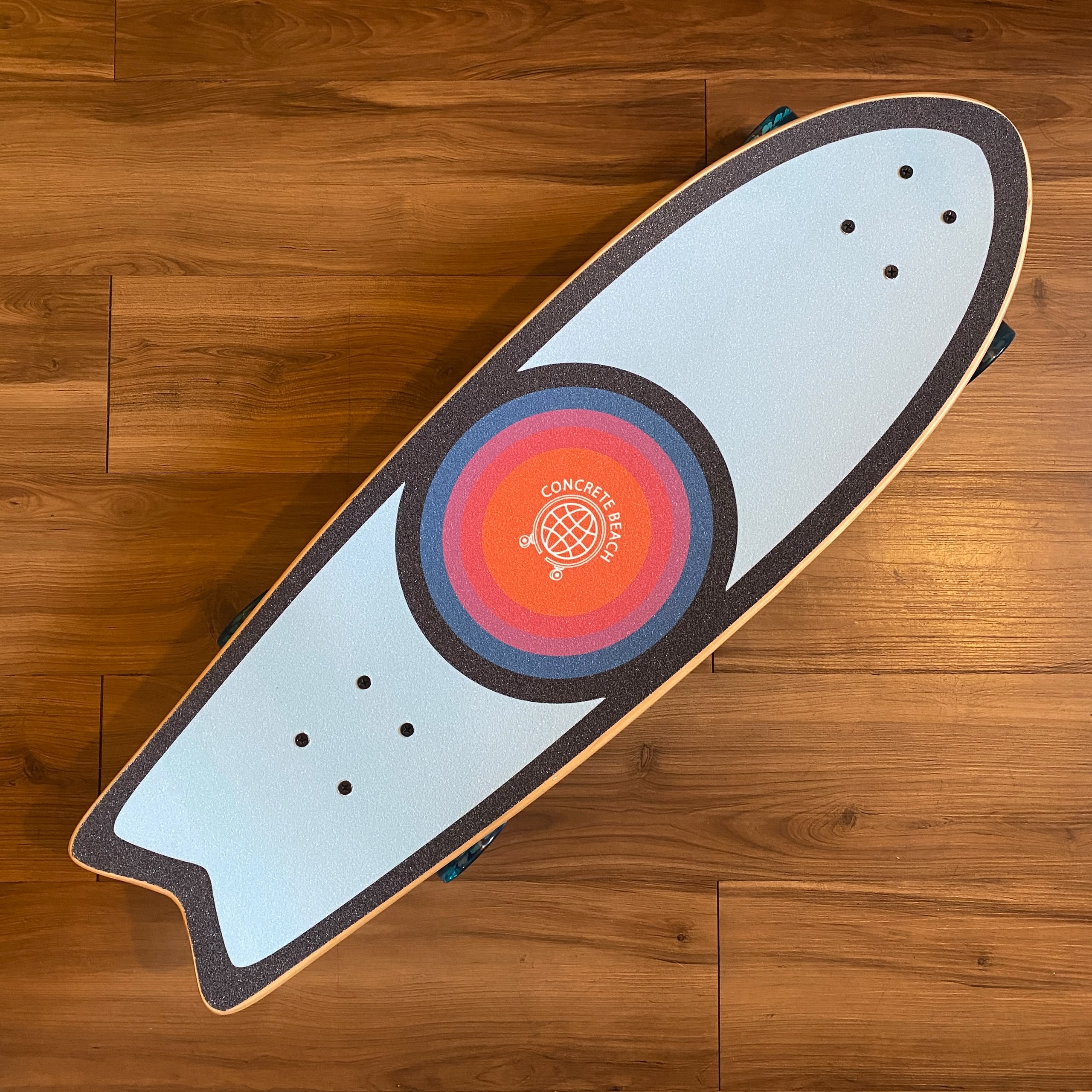 AKAW! - Sunshine 9.5" x 30"  Complete Surfskate Cruiser Skateboard (Waterborne Trucks)