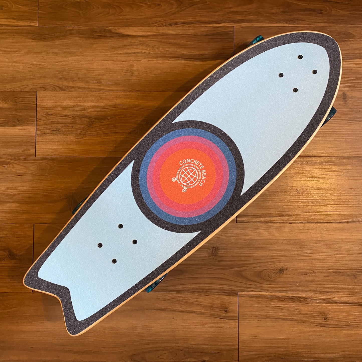 AKAW! - Sunshine 9.5" x 30"  Complete Surfskate Cruiser Skateboard (Waterborne Trucks)