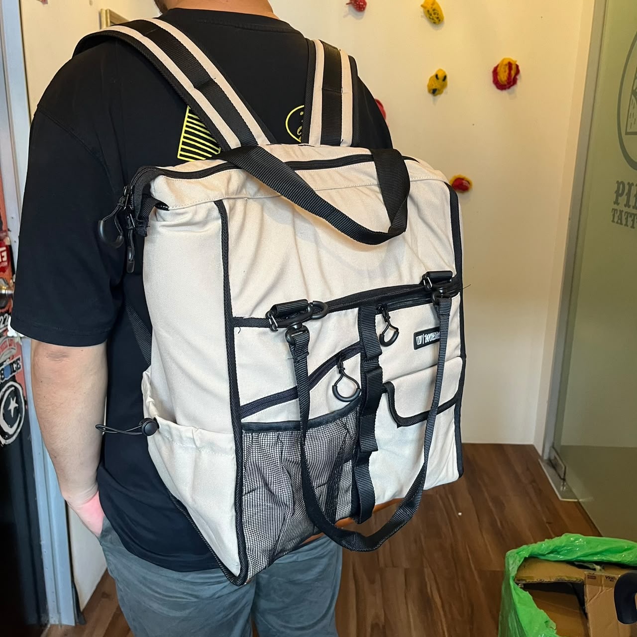 WRKT - Khaki Charu Skate Carrier Tote / Backpack