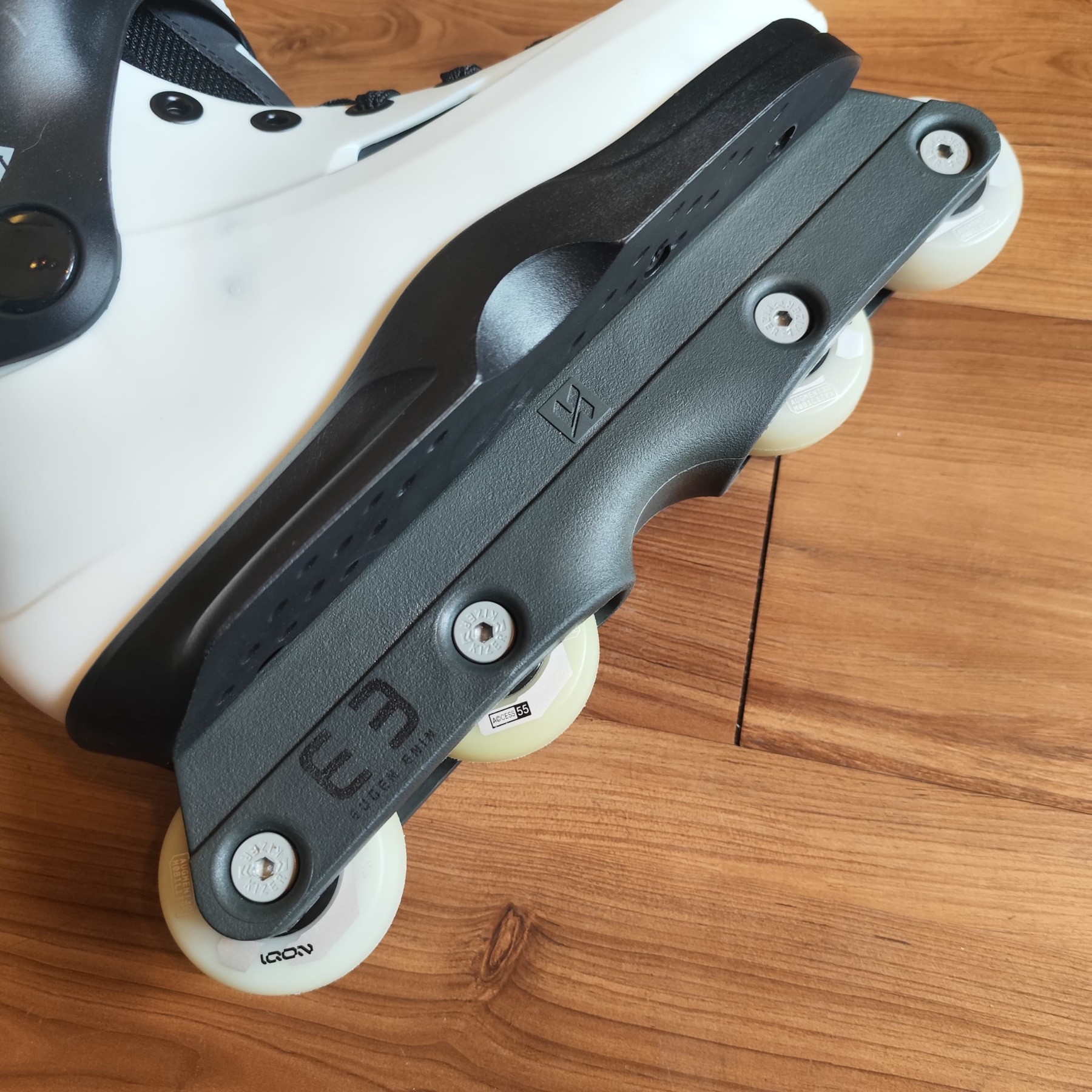 USD - Sway 57 (Black / White) Aggressive Inline Skates (Iqon Custom)