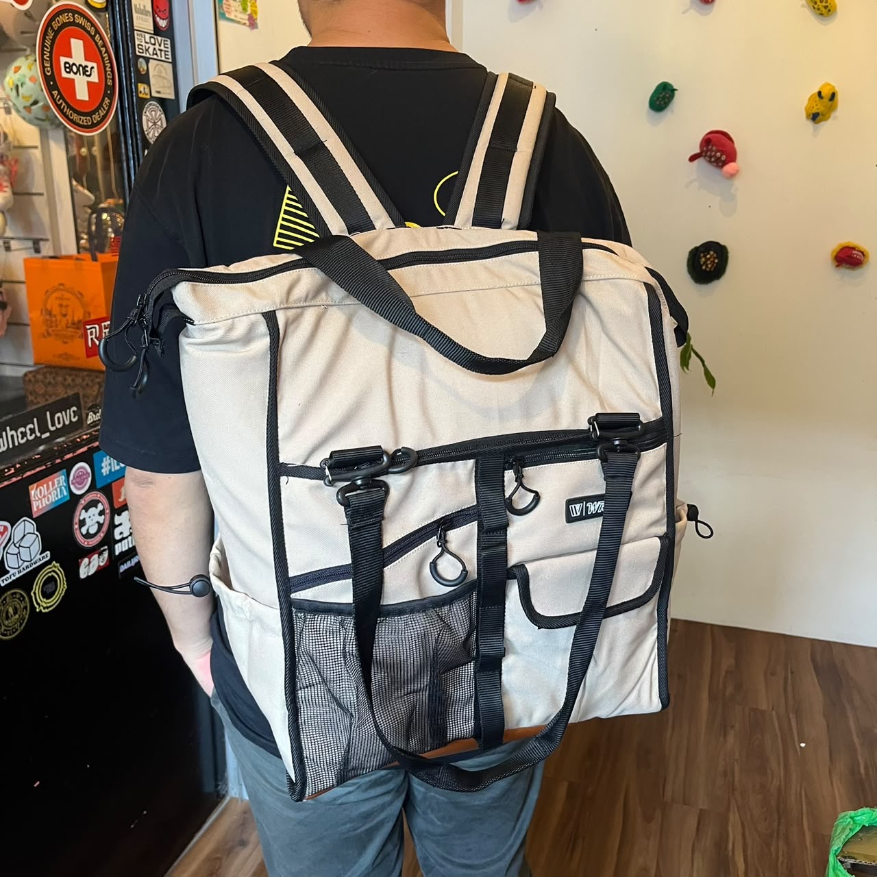 WRKT - Khaki Charu Skate Carrier Tote / Backpack