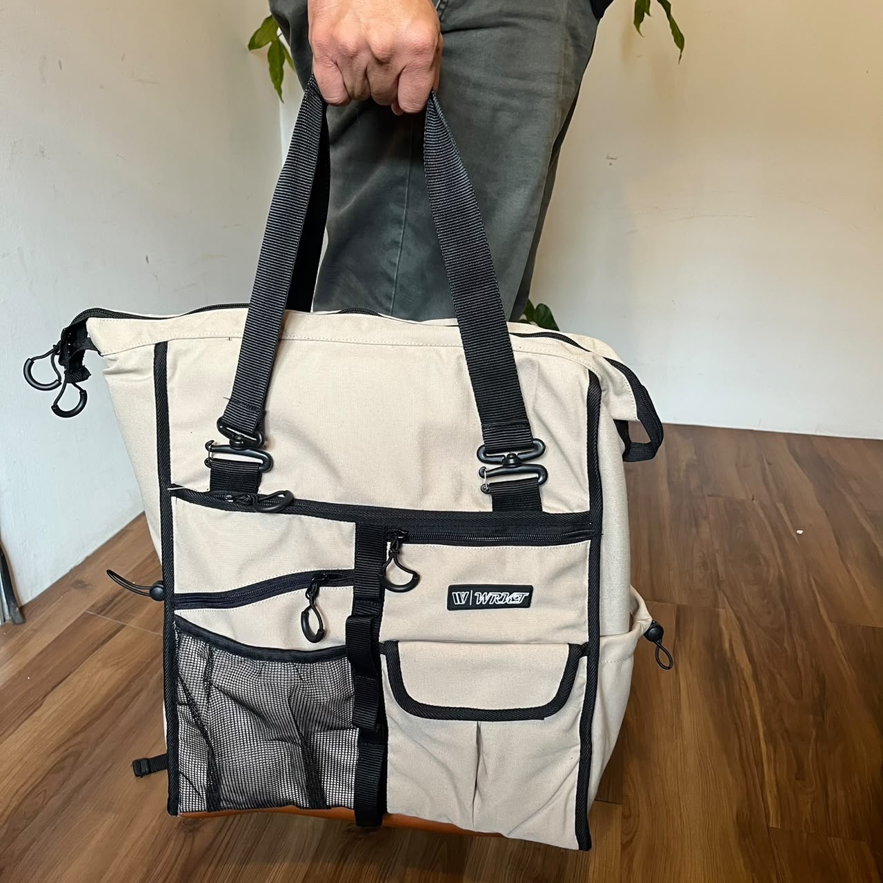WRKT - Khaki Charu Skate Carrier Tote / Backpack