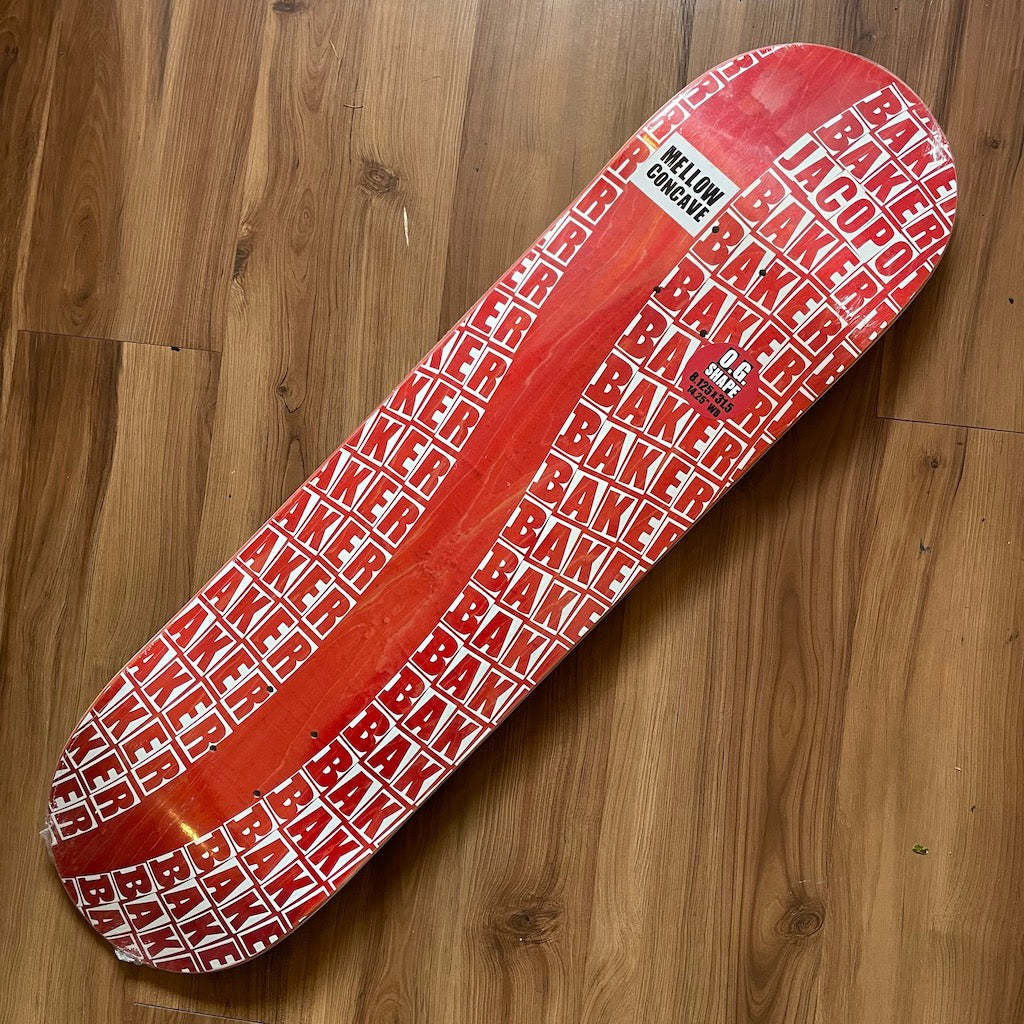 BAKER - Carozzi Wavy Red 8.125" Skateboard