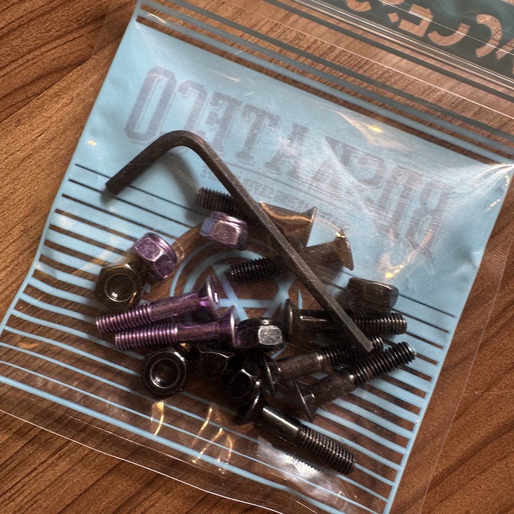 BD SKATE CO - 1" Allen Skateboard Hardware (Multiple Colours)