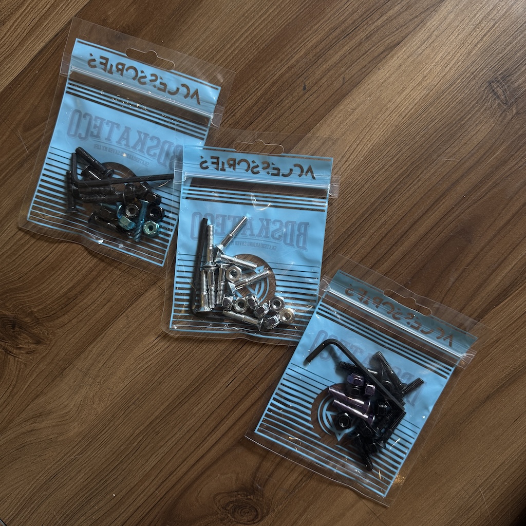 BD SKATE CO - 1" Allen Skateboard Hardware (Multiple Colours)
