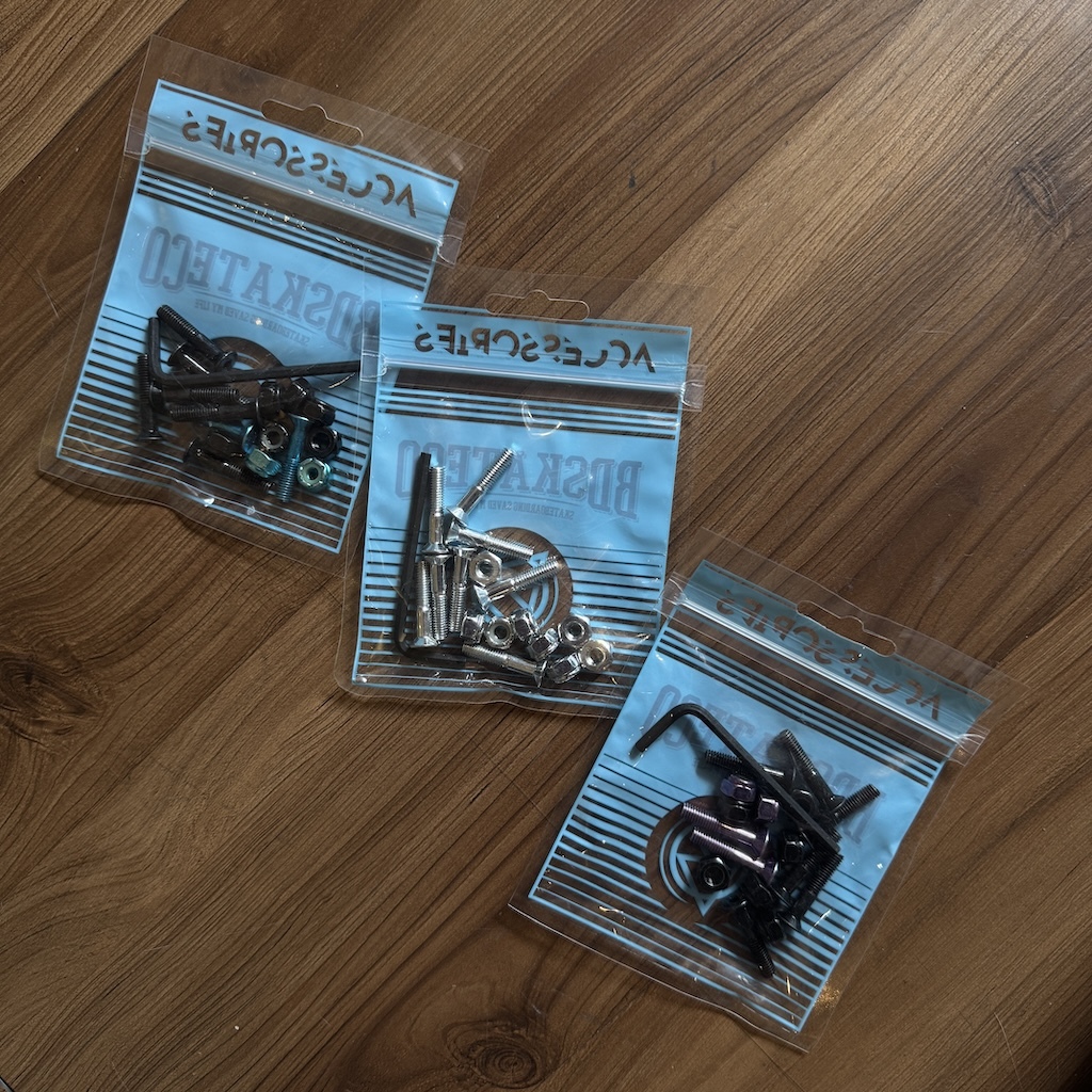 BD SKATE CO - 1" Allen Skateboard Hardware (Multiple Colours)