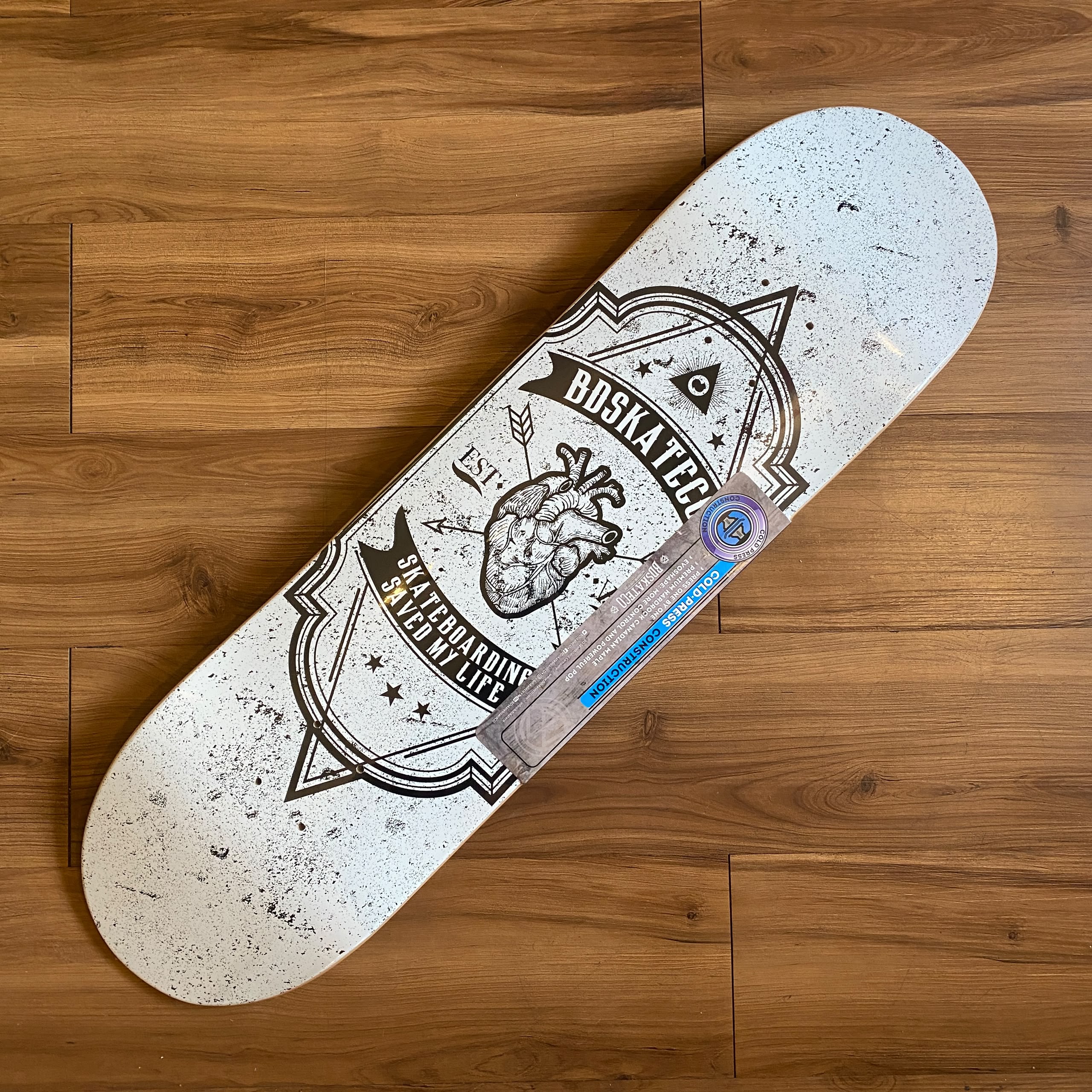 BD SKATE CO - The Heart Bordeaux 8.25" Skateboard Deck