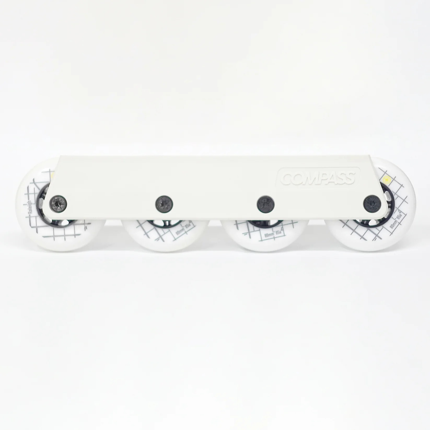 COMPASS - White/White Blue Ridge 80mm UFS Inline Skate Frameset