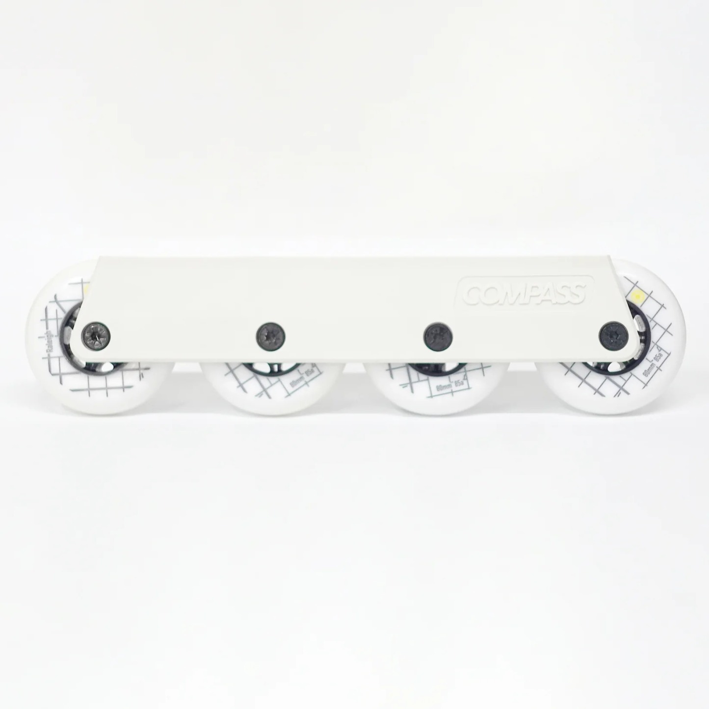 COMPASS - White/White Blue Ridge 80mm UFS Inline Skate Frameset