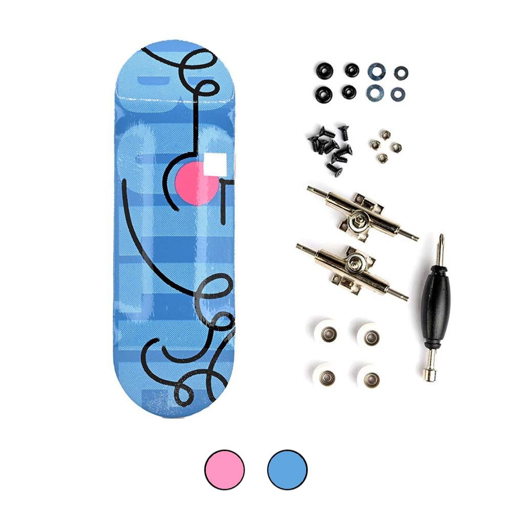 BOLLIE - 34mm Loveyard Blue Complete Wooden Fingerboard