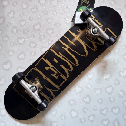 CREATURE - Logo Outline Black & Gold 8.25" Complete Skateboard