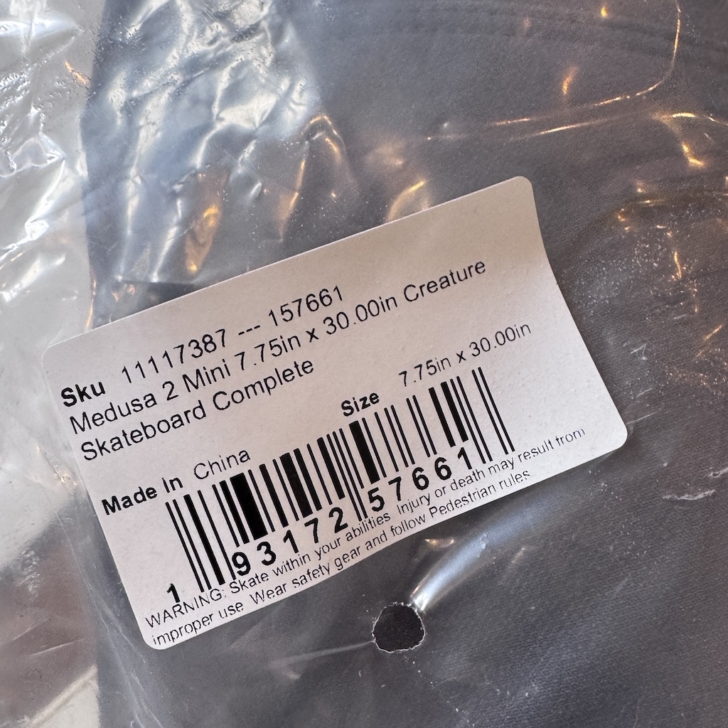 CREATURE - Medusa 2 Purple 7.75" Complete Skateboard