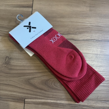 XOCKS - C29 Classic Maroon Crew Socks