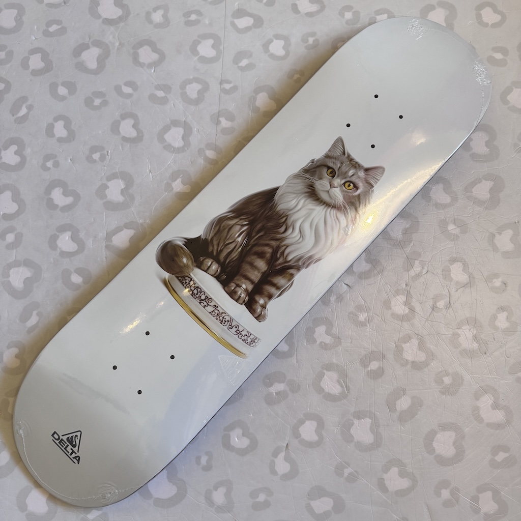 DELTA - Grey Grandma Cat (8.0" / 8.125") Skateboard Deck