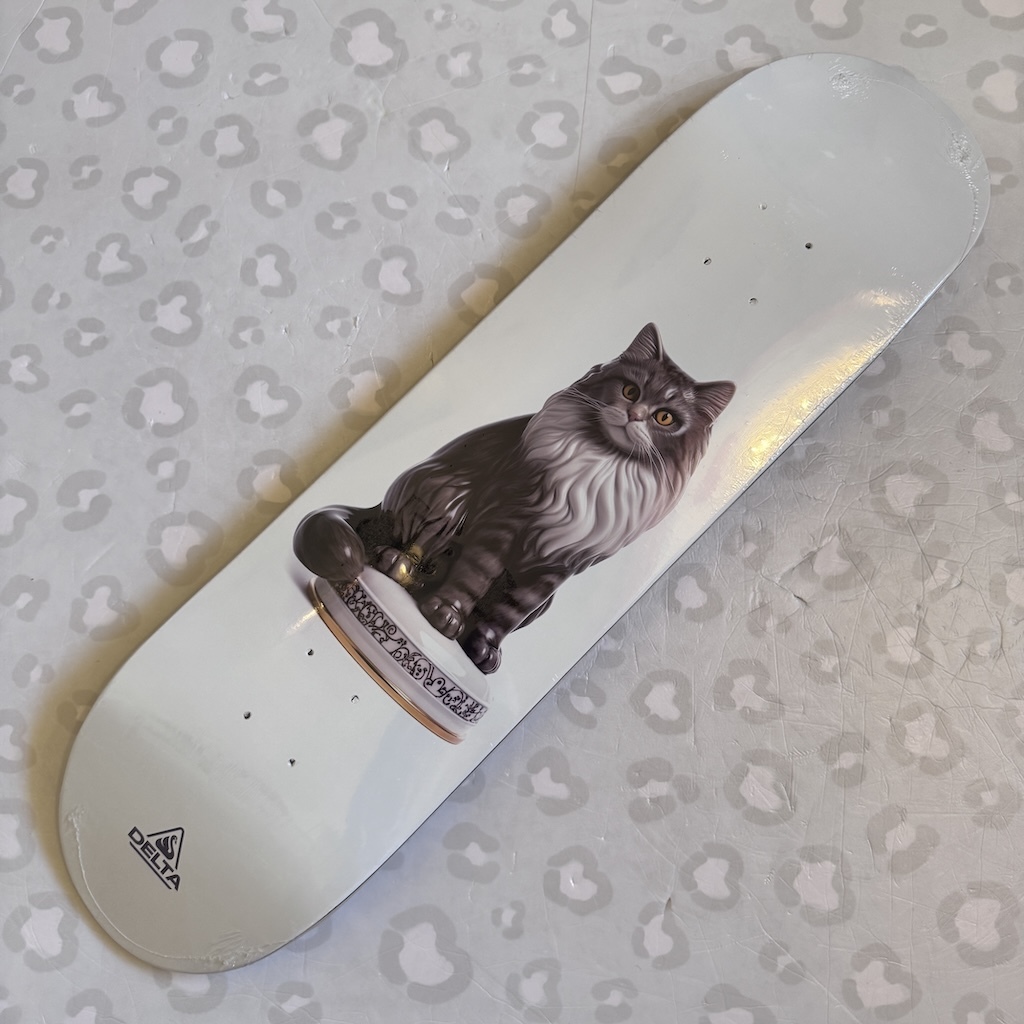 DELTA - Grey Grandma Cat (8.0" / 8.125") Skateboard Deck