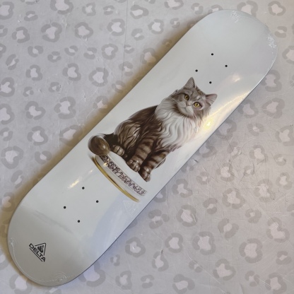 DELTA - Grey Grandma Cat (8.0" / 8.125") Skateboard Deck
