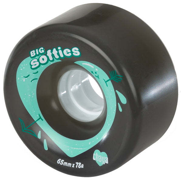 CHAYA - Black Big Softies 65mm x 37mm / 78a Roller Skate Wheels