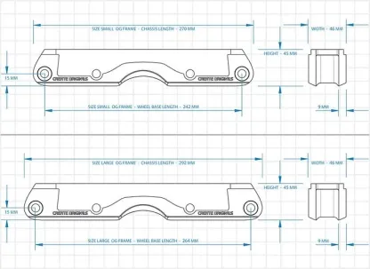 CREATE ORIGINALS - Naked (Light Grey) UFS Aggressive Inline Skate Frames