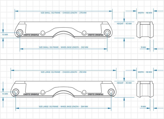 CREATE ORIGINALS - Kelso (Watermelon / Orange) UFS Aggressive Inline Skate Frames
