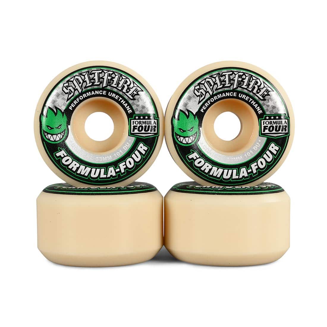 SPITFIRE - Formula Four Conical Green Print 53mm/101d Skateboard
