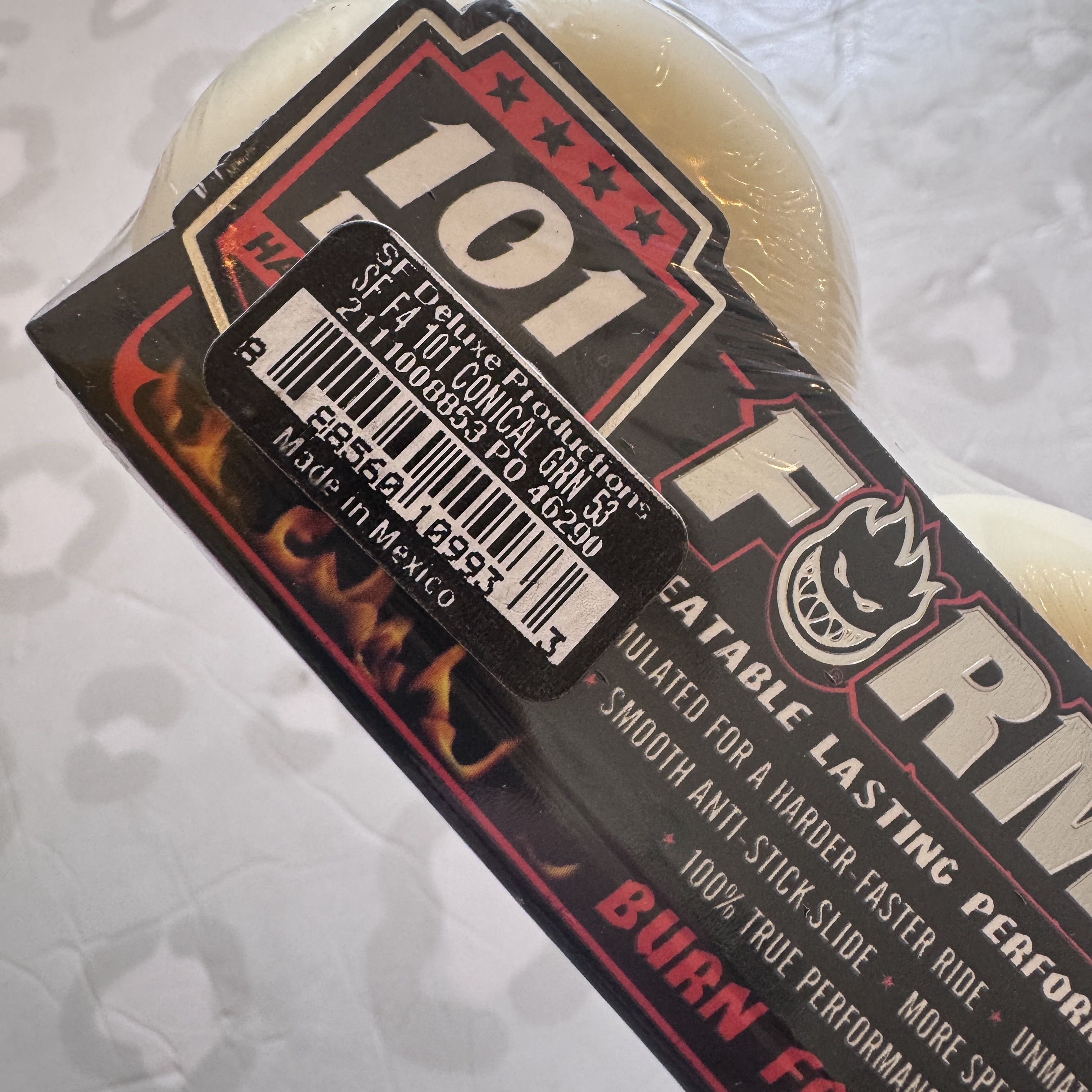 SPITFIRE - Formula Four Conical Green Print 53mm/101d Skateboard Wheels