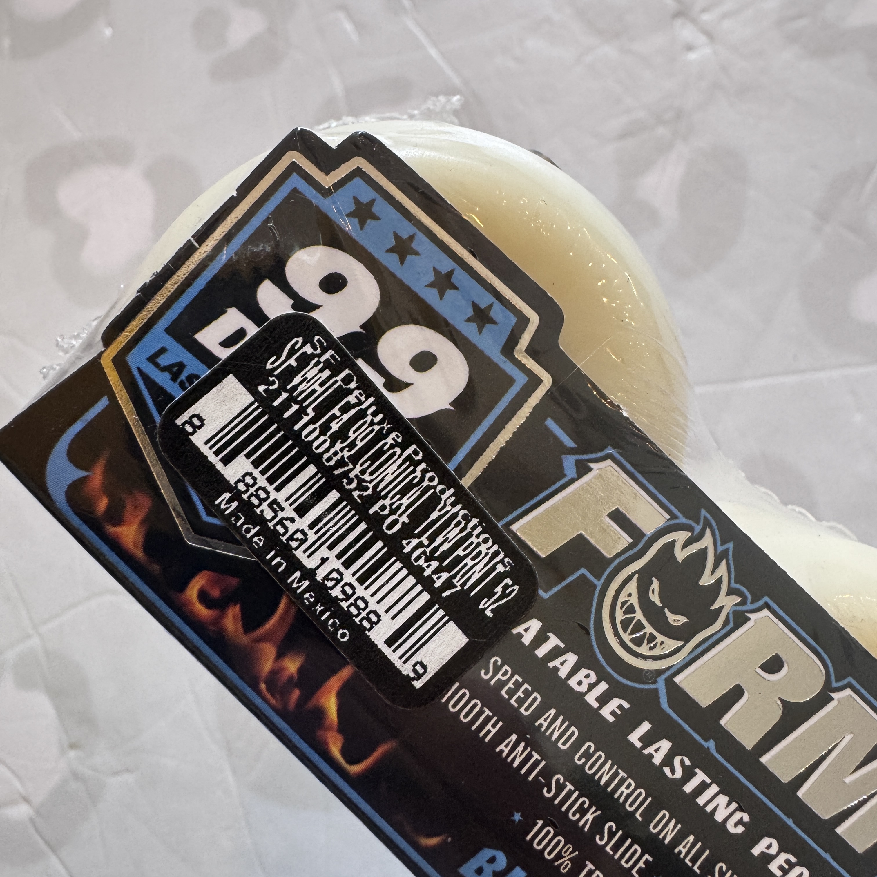 SPITFIRE - Formula Four Conical Yellow Print 52mm/99d Skateboard Wheels