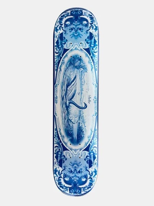 DELTA - Blue Dishes 7.75" Skateboard Deck