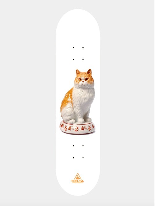 DELTA - Orange Grandma Cat 8.0" Skateboard Deck