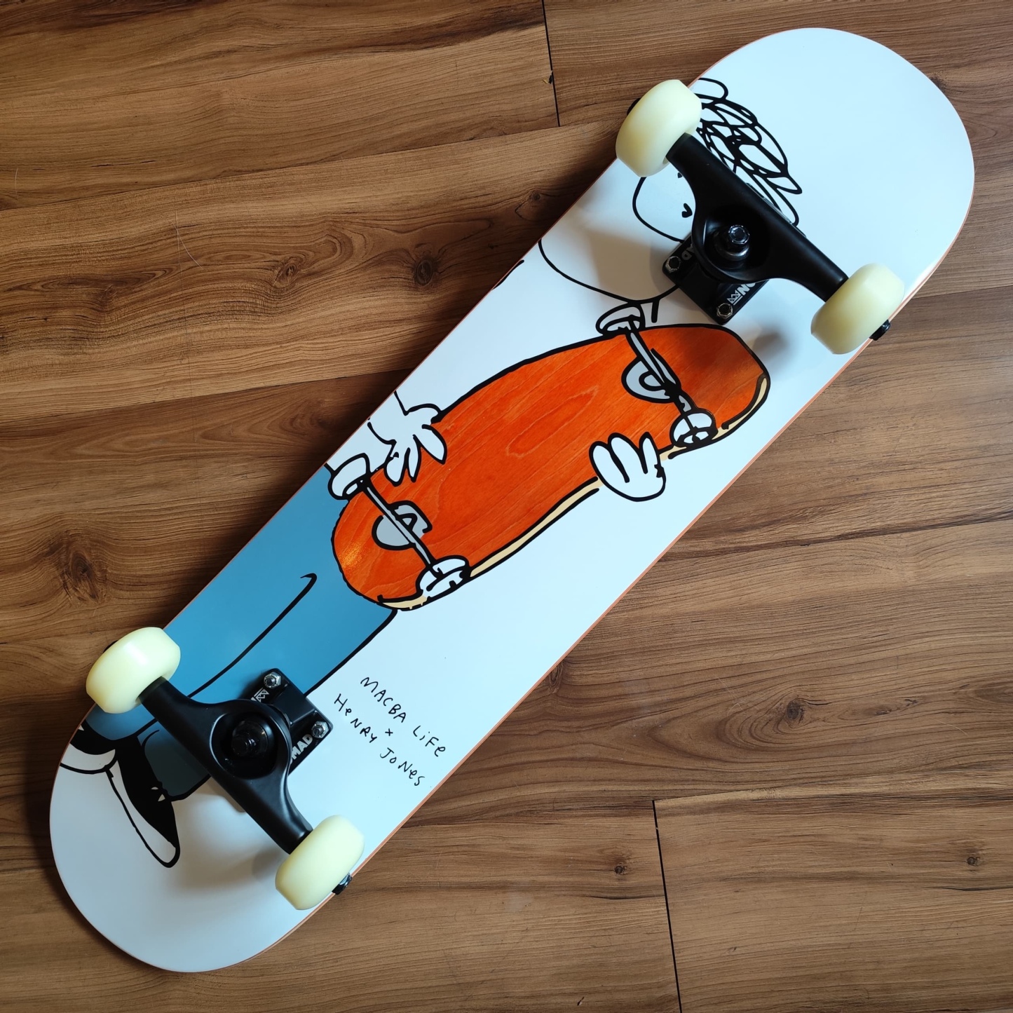MACBA LIFE - Henry Jones Skate 7.75" Complete Skateboard (Nomad + BD Promo)