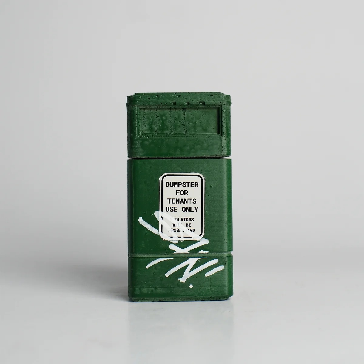 Stonecutt - Deadwaste (Green) Trash Bin Concrete Fingerboard Obstacle