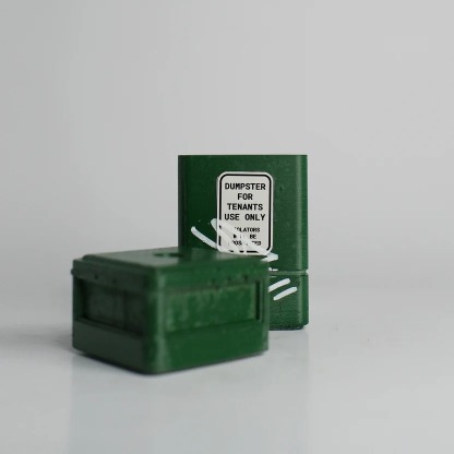 Stonecutt - Deadwaste (Green) Trash Bin Concrete Fingerboard Obstacle