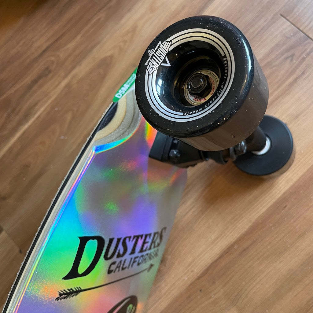 DUSTERS - Moto Cosmic Holographic 37" Pintail Complete Longboard