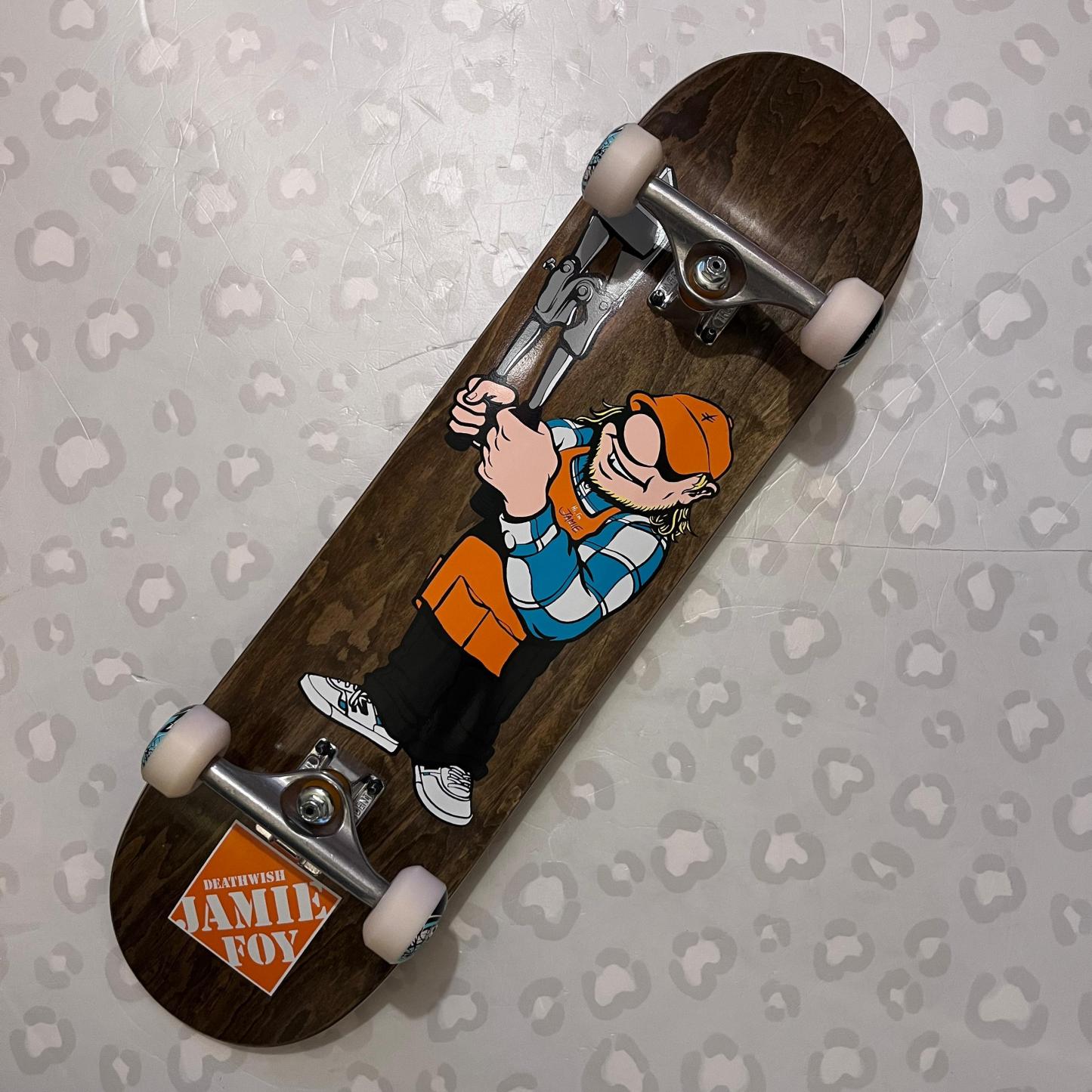 DEATHWISH - Foy Tool Man 8.125" Complete Skateboard (Independent Trucks + Spitfire Wheels Setup Promo!)