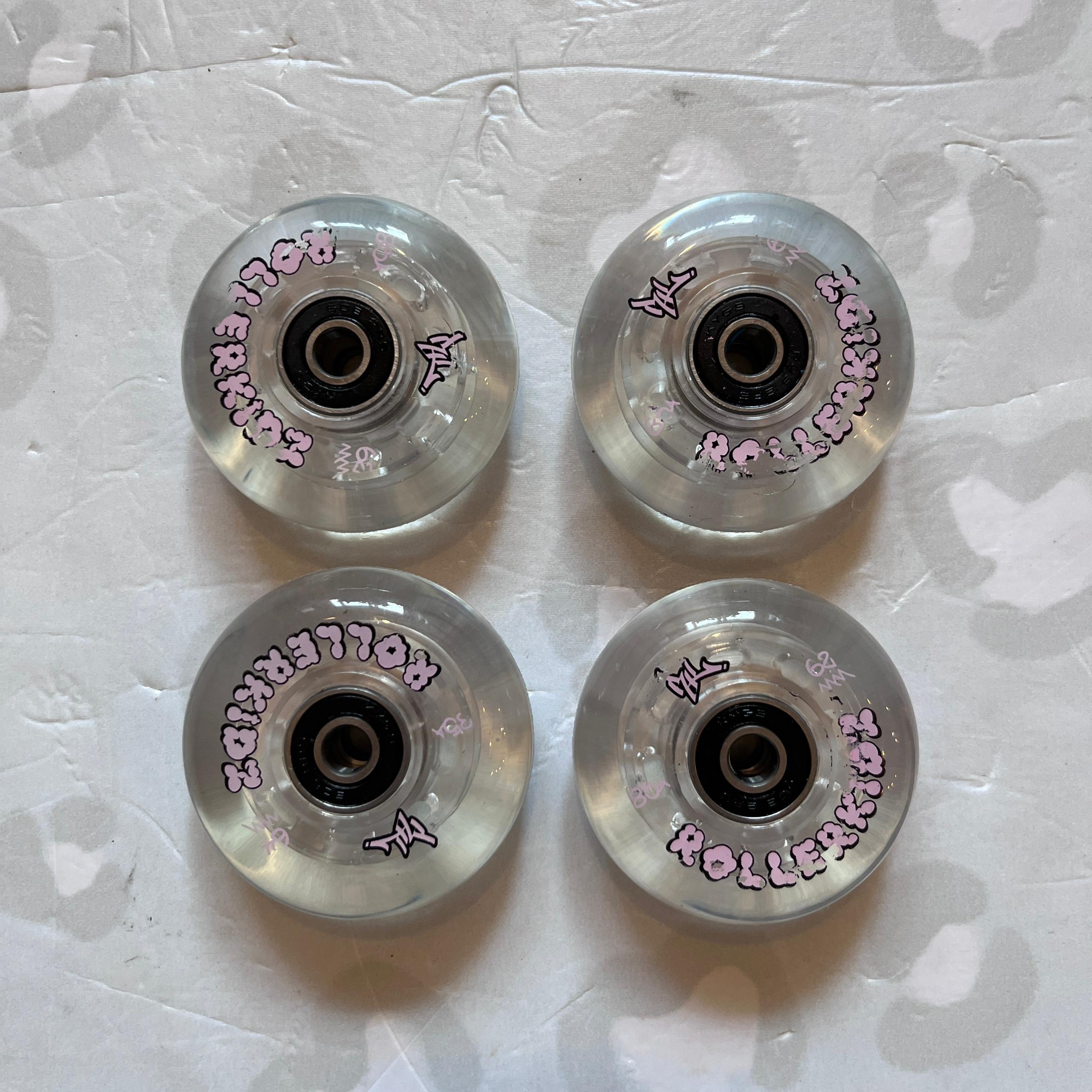 ROLLERKIDZ - E1 Series Pink Kids Adjustable Aggressive Inline Skates (EU32-35 / USED)