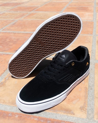 EMERICA - Low Vulc (Black/Gold/White) Skate Shoes