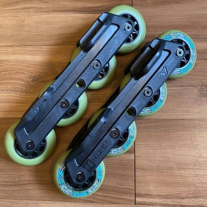 POWERSLIDE - Flux 4x90mm Trinity Inline Skate Frameset (Mushroom Blading Wheels) 