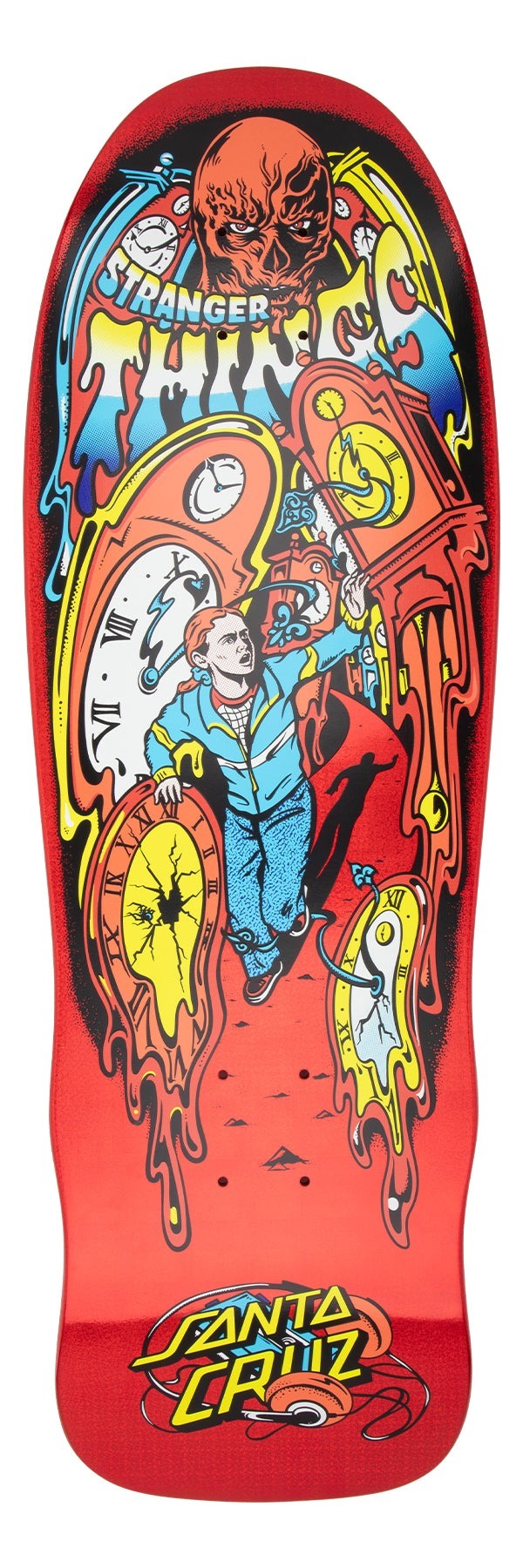 SANTA CRUZ - Stranger Things Grabke Max Melting Clock 9.7" Skateboard Deck