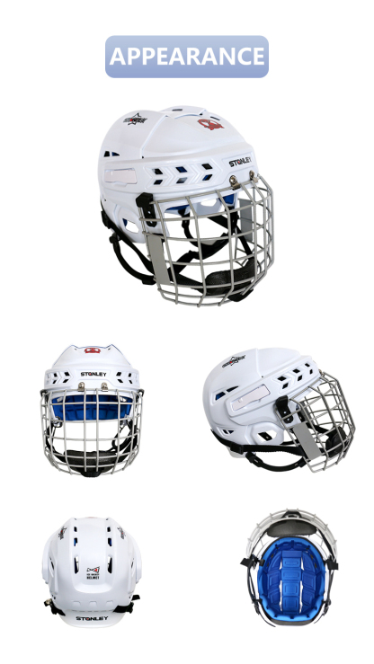 STANLEY - White T1 Roller / Ice Hockey Helmet