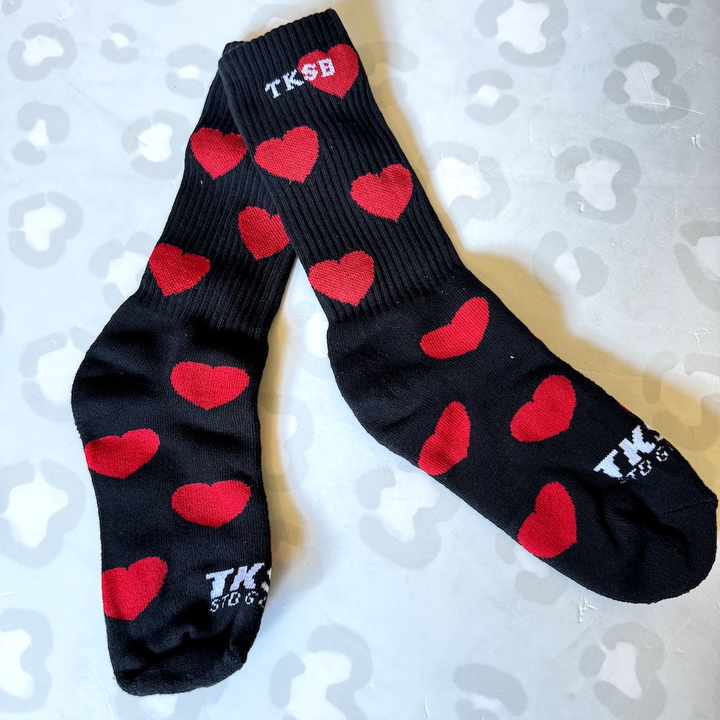 TKSB - Heart Black Socks