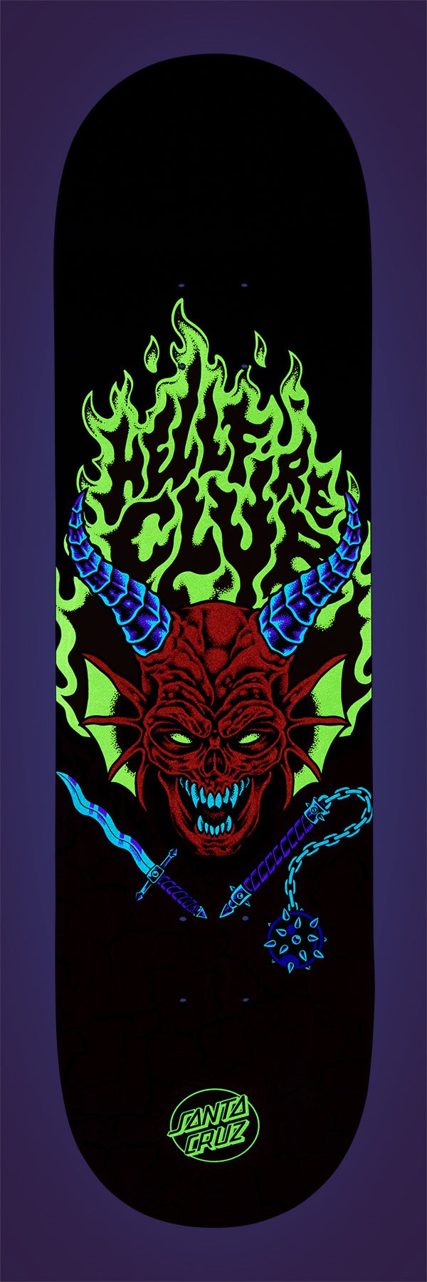 SANTA CRUZ - Stranger Things Hellfire Club 8.25" Skateboard Deck