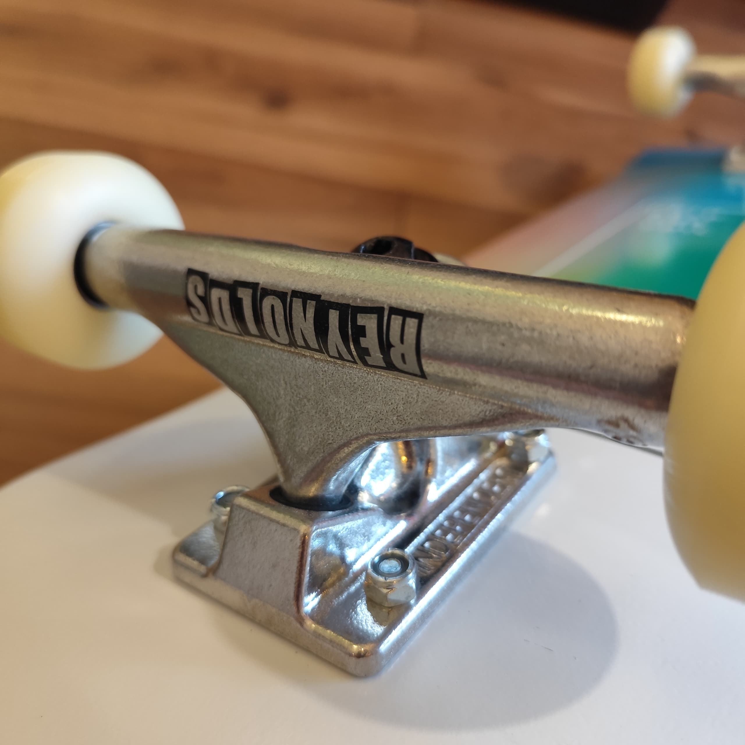 BD SKATE CO - Teal Holographic 8.0" Complete Skateboard (Independent Promo Deal)