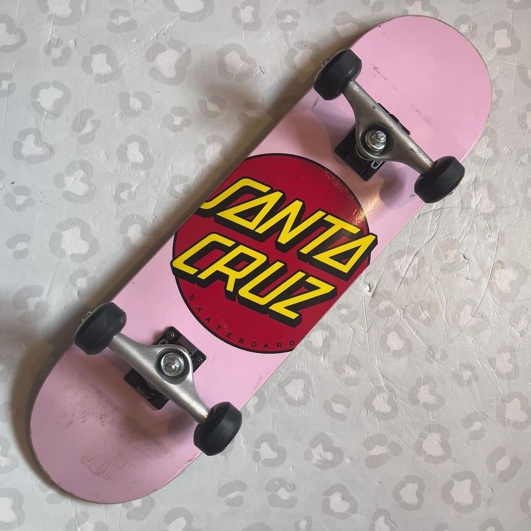 SANTA CRUZ - Classic Dot Pink 7.5" Skateboard (USED)