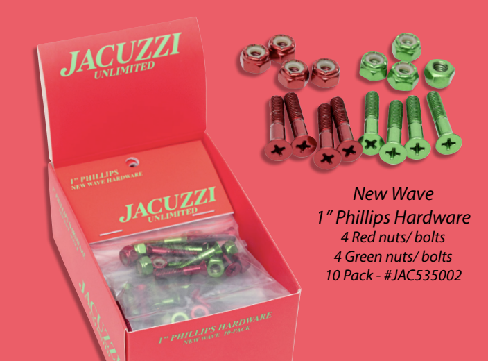 JACUZZI - New Wave 1" Phillips Skateboard Hardware