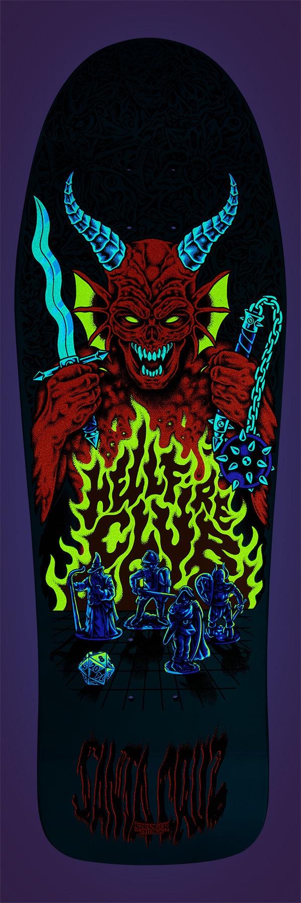 SANTA CRUZ - Stranger Things Knox Hellfire Pit 10.7" Skateboard Deck