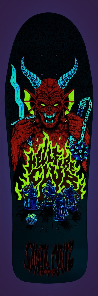 SANTA CRUZ - Stranger Things Knox Hellfire Pit 10.7" Skateboard Deck