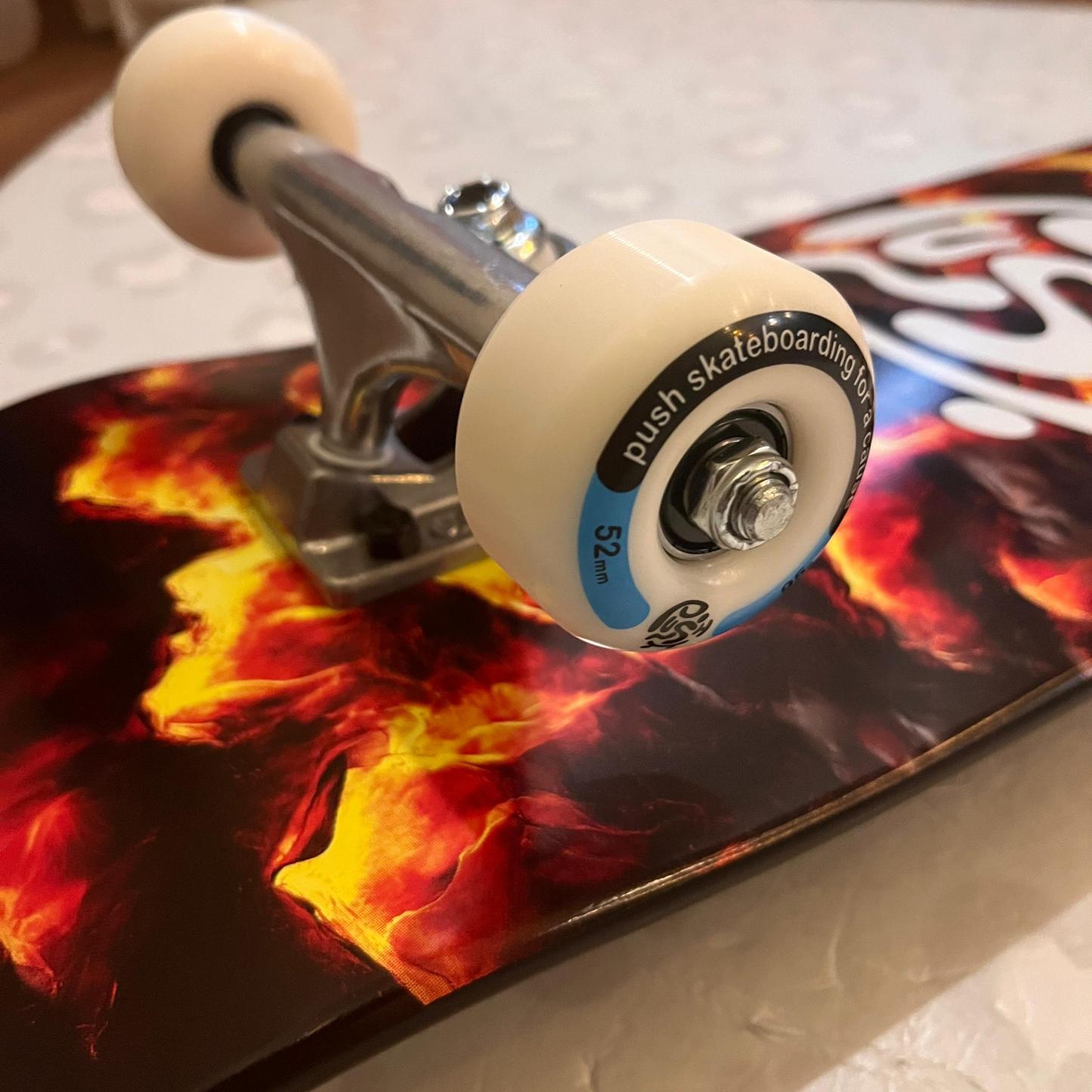 PUSH - Lava Yellow 8.0" Complete Skateboard