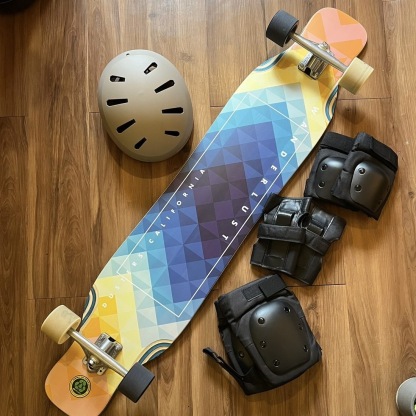 DUSTERS - Wanderlust Dancing Longboard With Helmet & Padset (USED)