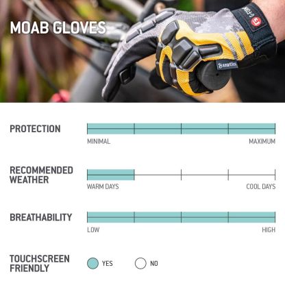 G-FORM - Moab Protective Gloves Black/ White